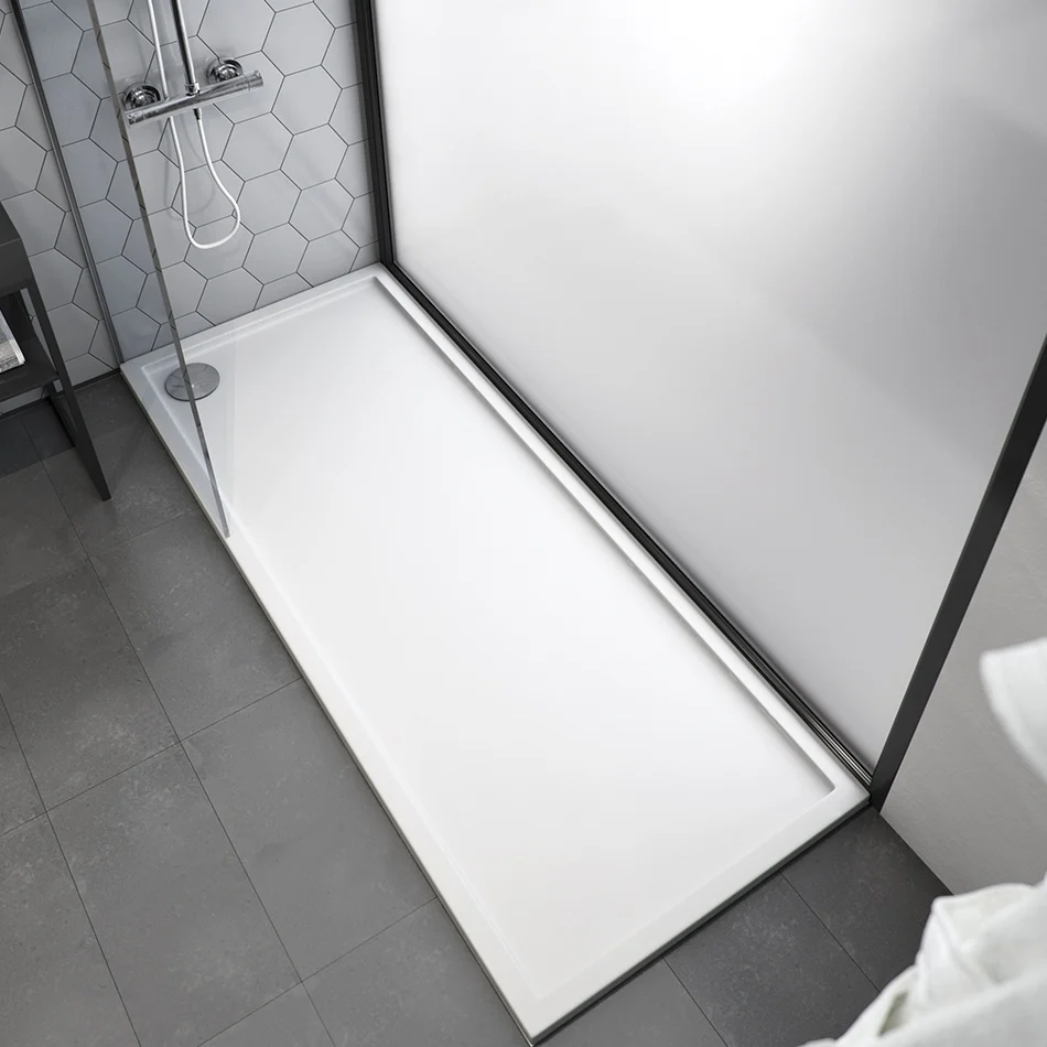 Plato de Ducha Acrílico EVOLUTION Baños 10 | Blanco | Antideslizante Clase 2/3 | Altura 5.5 cm BAÑOS 10