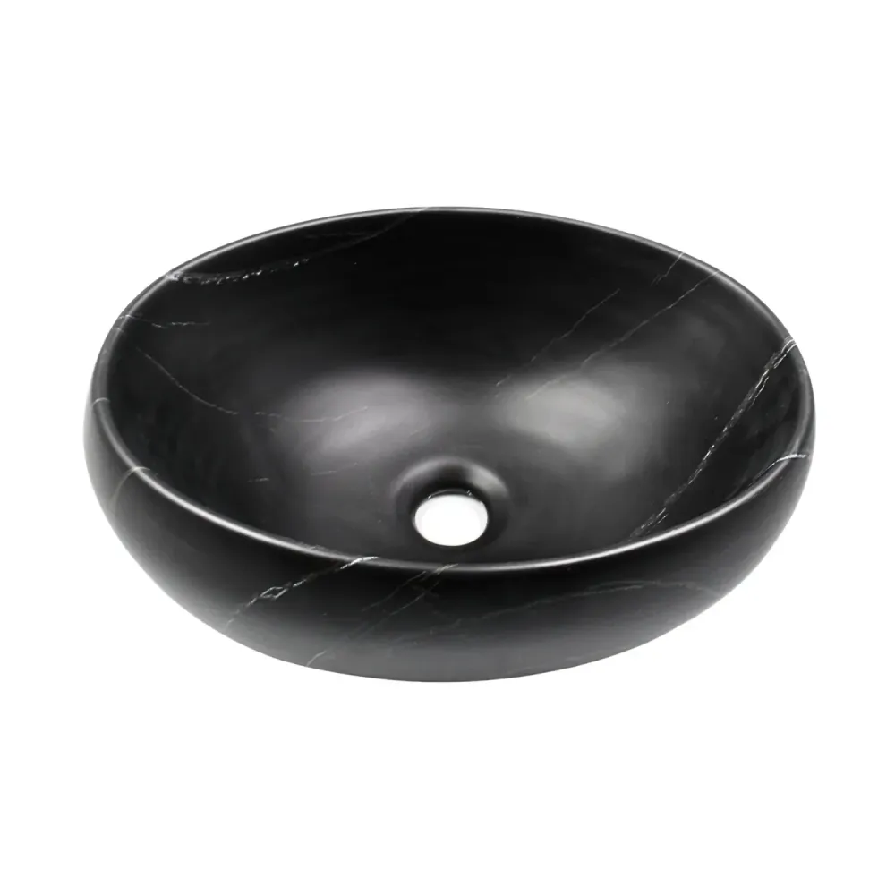 Lavamanos Sobreponer Ovalado Negro 420x300x155mm BARU