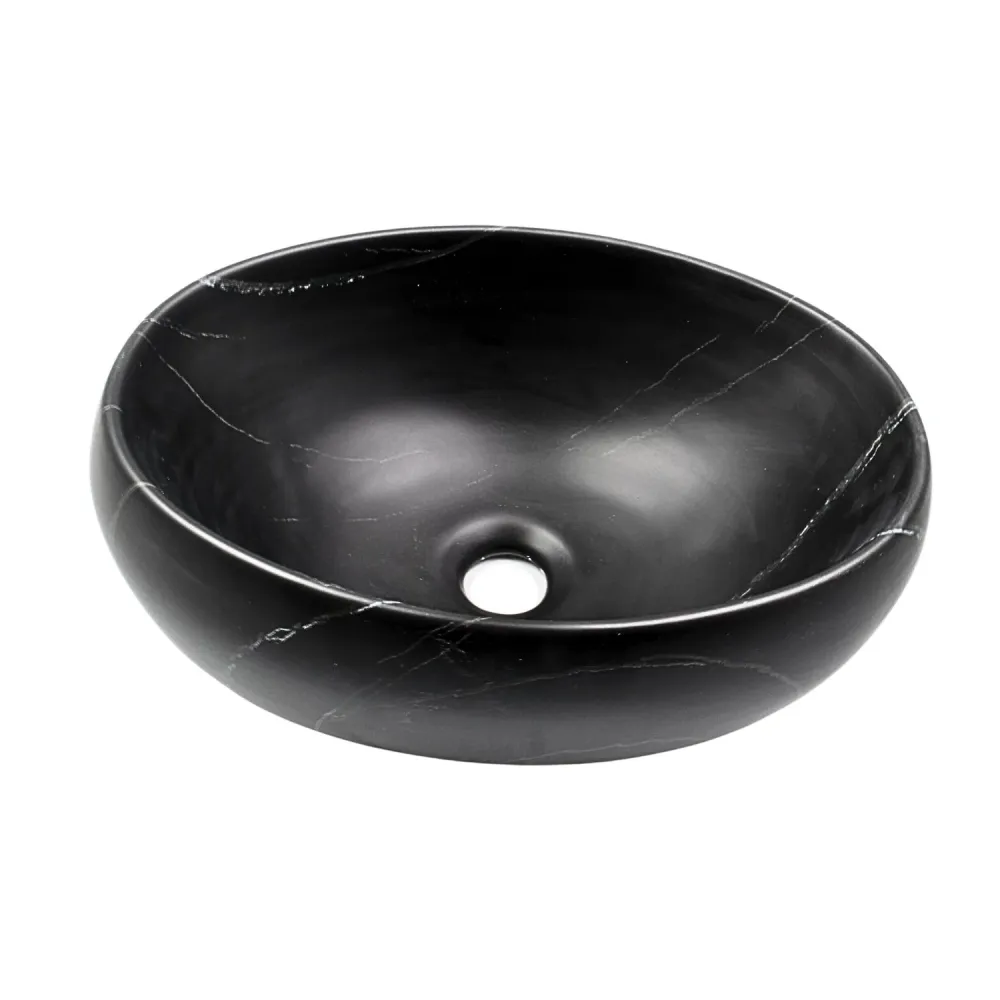 Lavamanos Sobreponer Ovalado Negro 420x300x155mm BARU