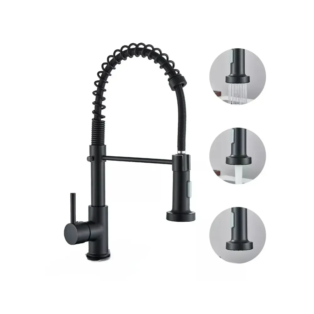 Monocontrol Lavaplatos Flexible Negro Mate BARU