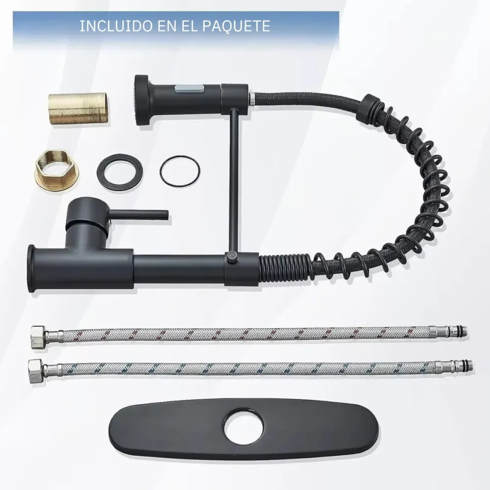 Monocontrol Lavaplatos Flexible Negro Mate BARU