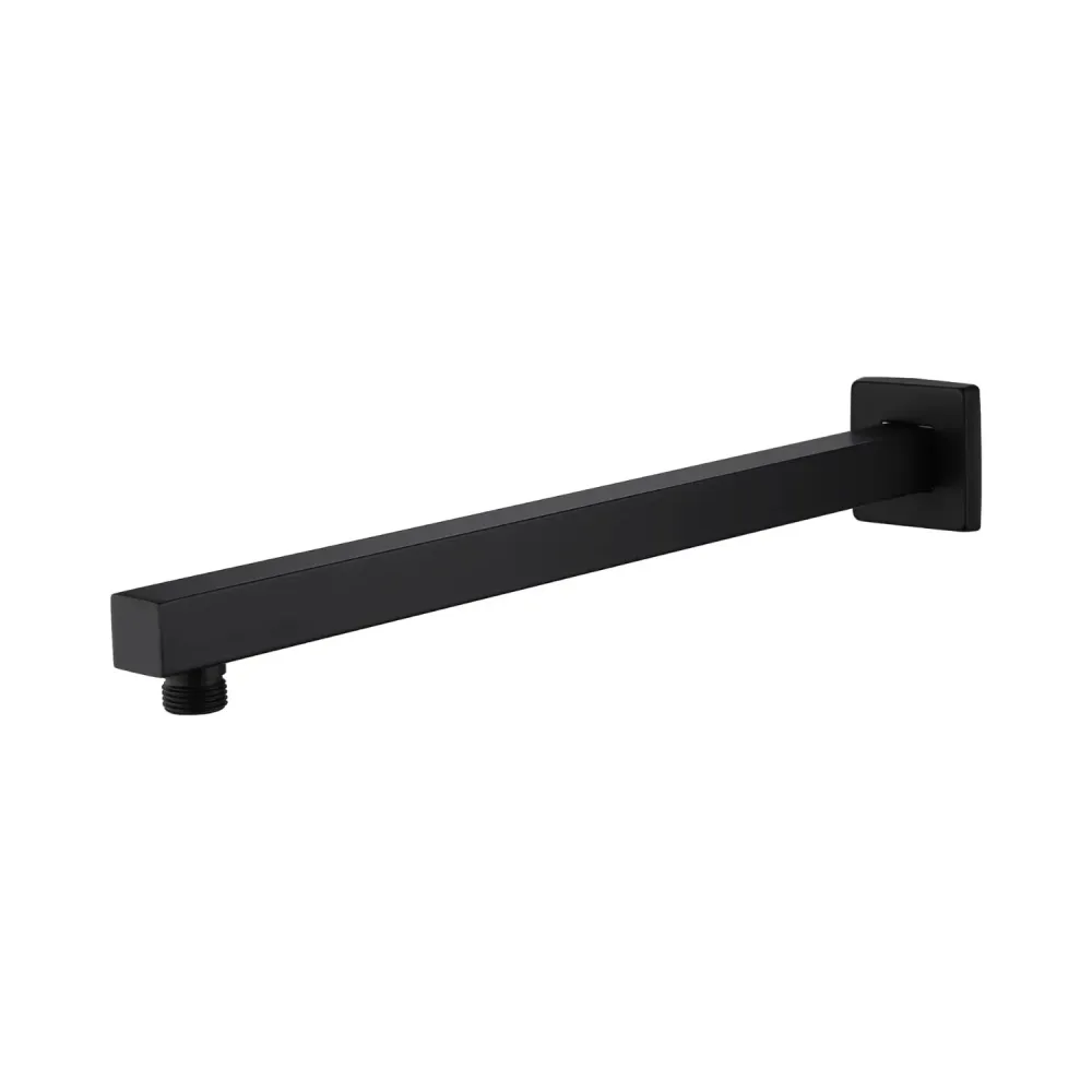 Tubo Extensión Ducha Negro De 45cm Con Escudo BARU