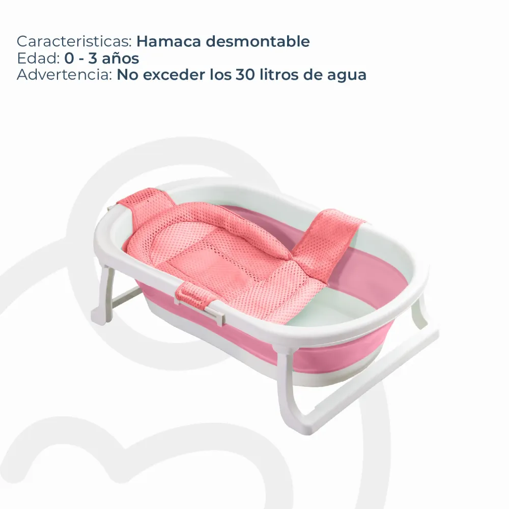 Bañera Jelly con Hamaca - Rosa | Bebesit