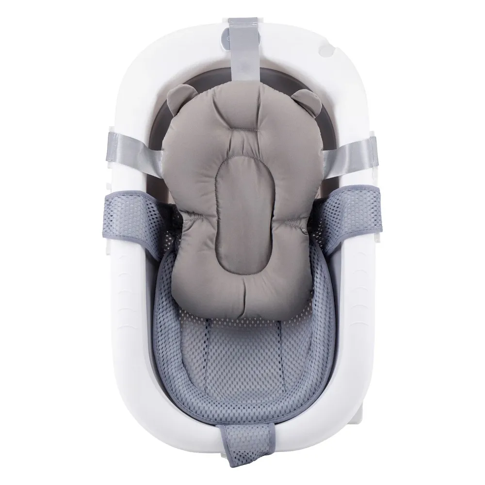 Bañera Plegable con Cojín y Reductor - Gris | Bebesit