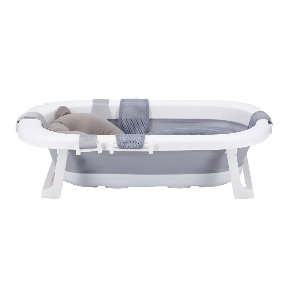Bañera Plegable con Cojín y Reductor - Gris | Bebesit