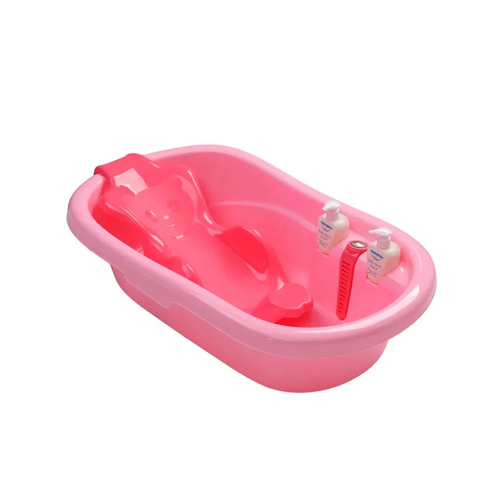 BAÑERA ACCESORIO Y TERMOMETRO BSL-302 BEBESITOS Rosado