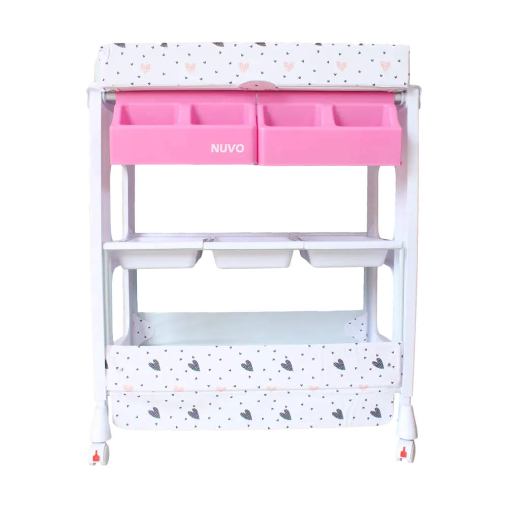 BAÑERA DE PIE CAMBIADOR TIN-103 BEBESITO CORAZÓN BEBESITOS