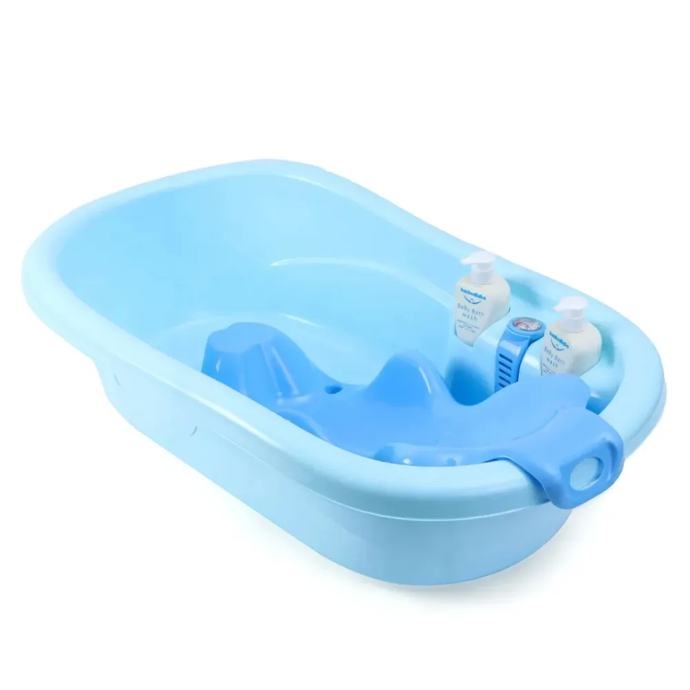 BAÑERA PLEGABLE + SOPORTE BSP-101 BEBESITOS AZUL