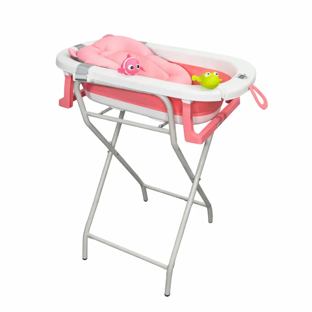 BAÑERA PLEGABLE TERMOMETRO + MALLA + SOPORTE BTM 400 BEBESITOS