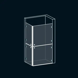 Mampara Angular MUXIA Movilidad Reducida | 2 Puertas Partidas | Apertura en Esquina | Medida Cromo BECRISA