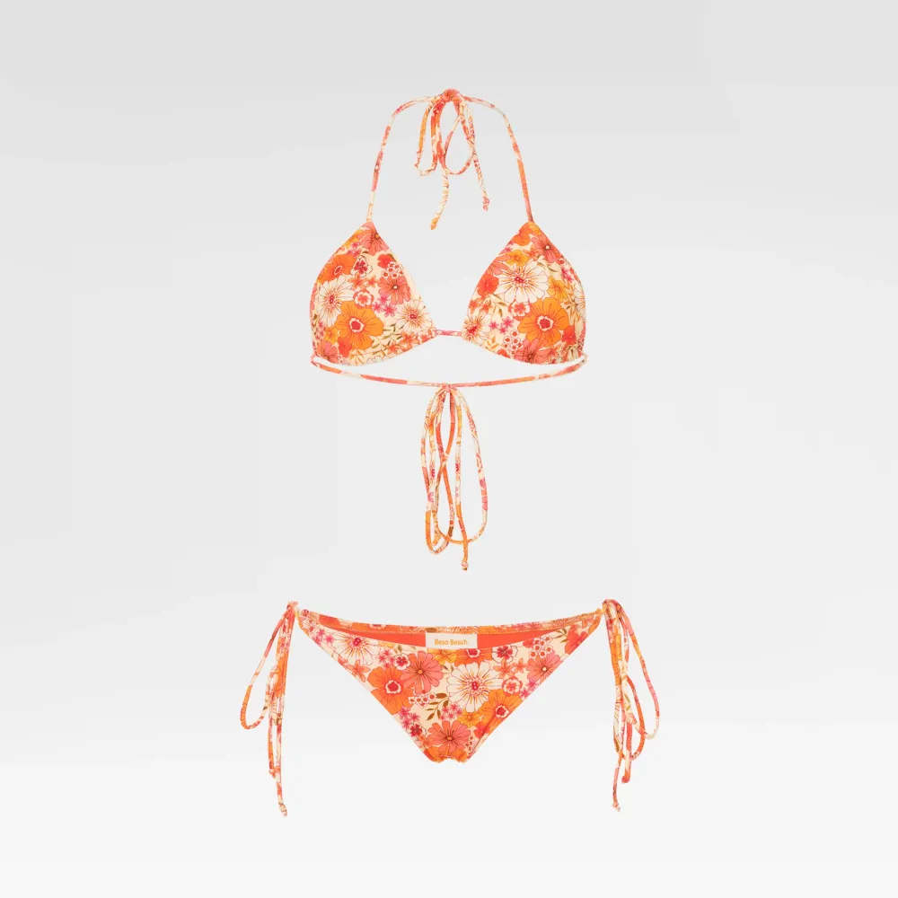 BIKINI FLORES Verde Beso Shop