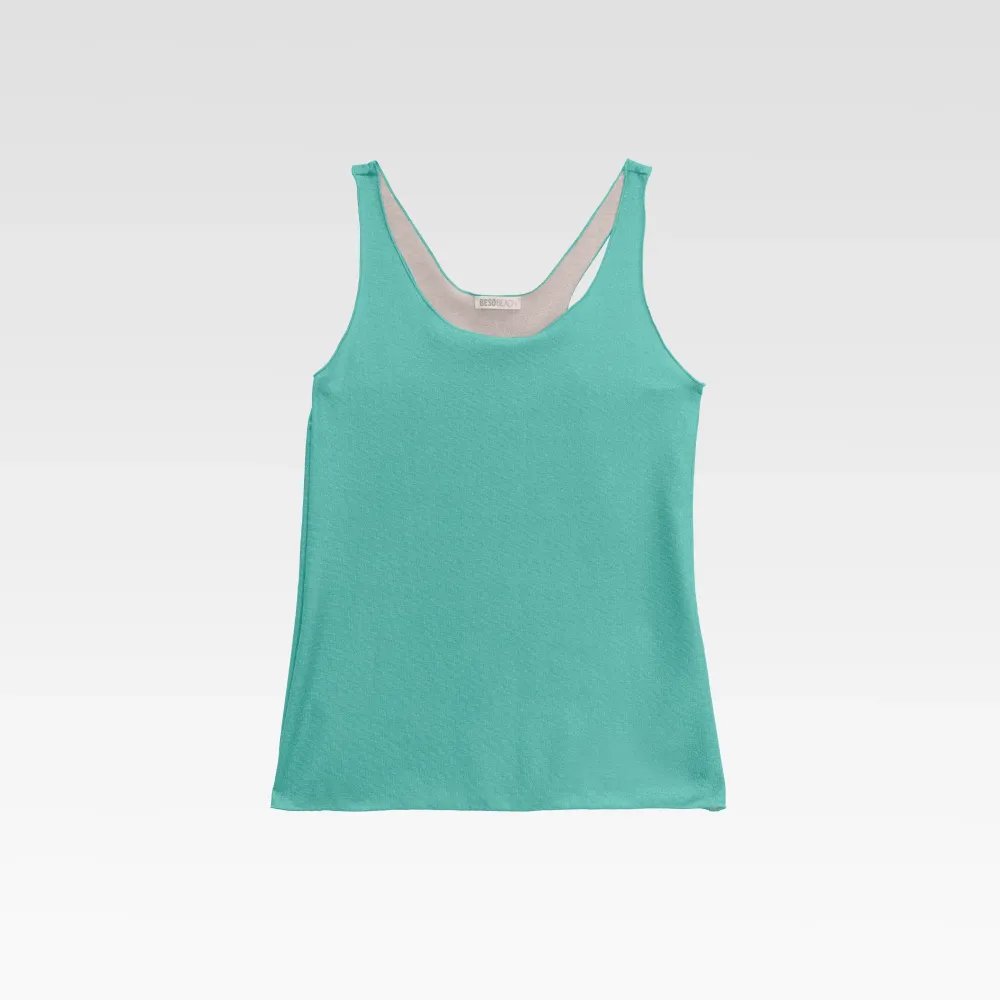 CAMISETA COLECCION PLAYA Azul Beso Shop