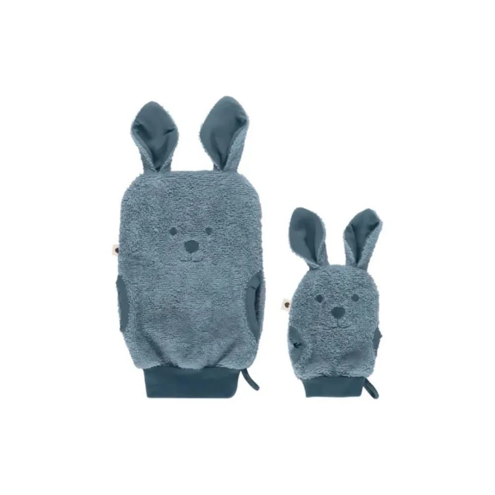 Pack 2 Mitones de Baño Algodón Orgánico - Petrol | BIBS