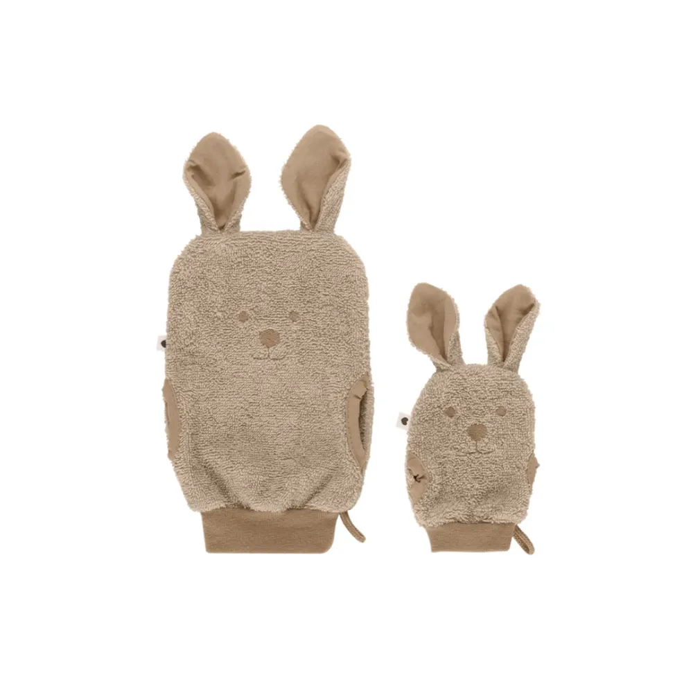 Pack 2 Mitones de Baño Algodón Orgánico - Vanilla | BIBS