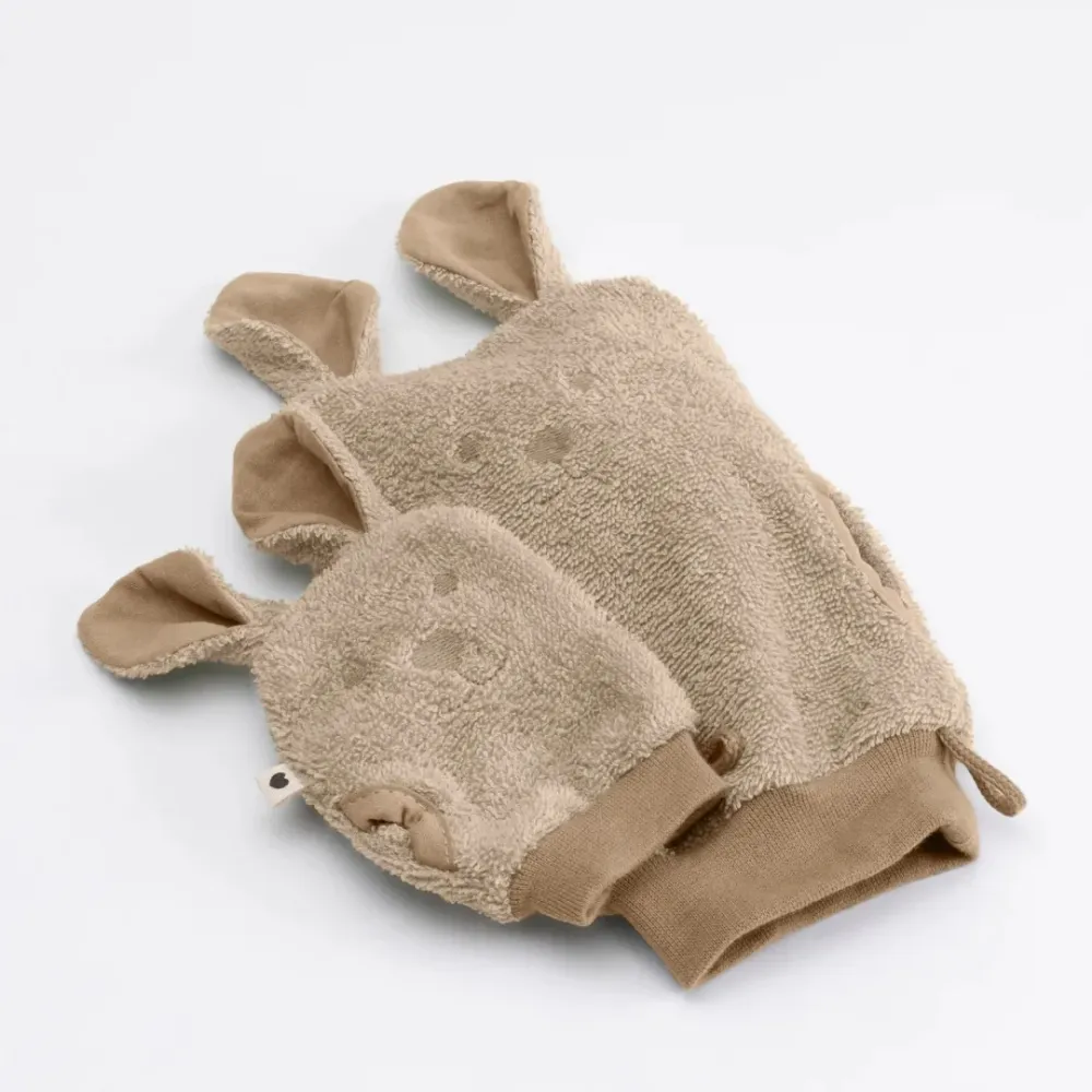 Pack 2 Mitones de Baño Algodón Orgánico - Vanilla | BIBS