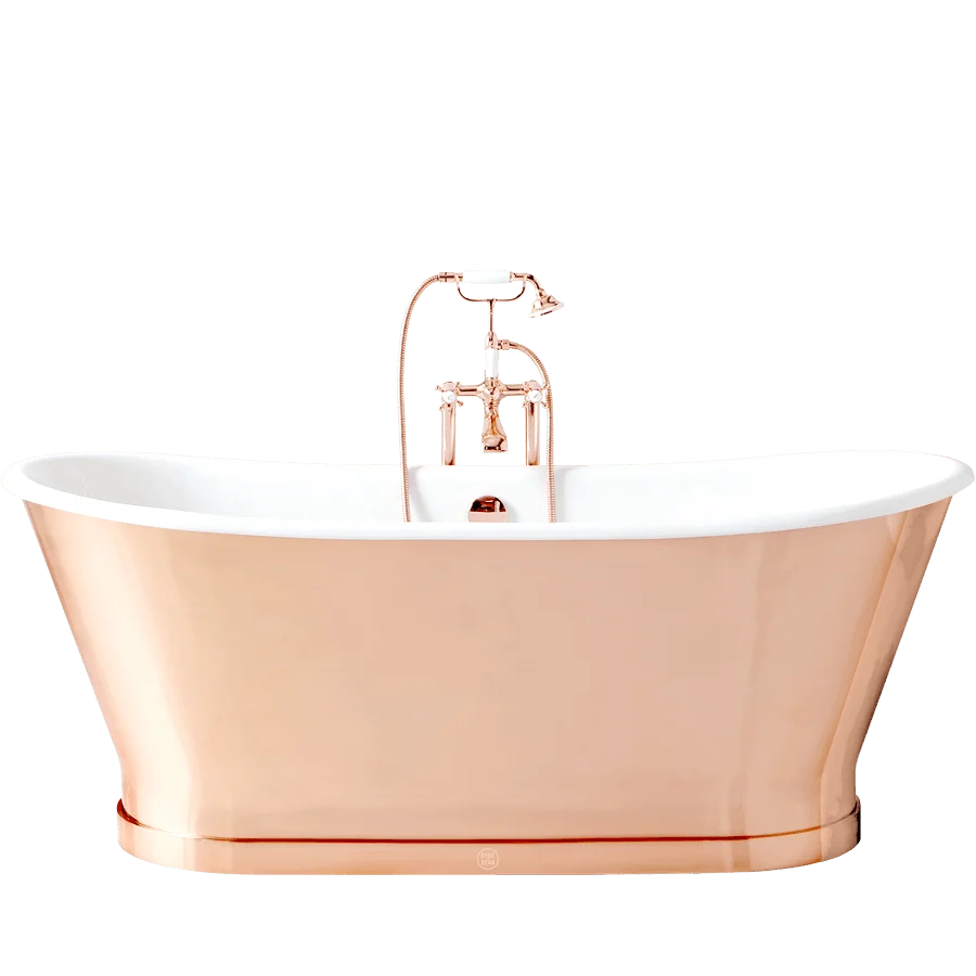 ANTICA ENAMEL CAST IRON BATHTUB COPPER BLEU PROVENCE