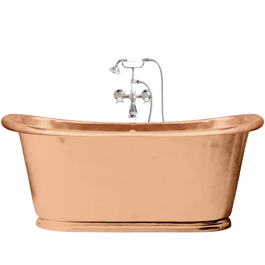 ANTICA ENAMEL CAST IRON BATHTUB COPPER BLEU PROVENCE