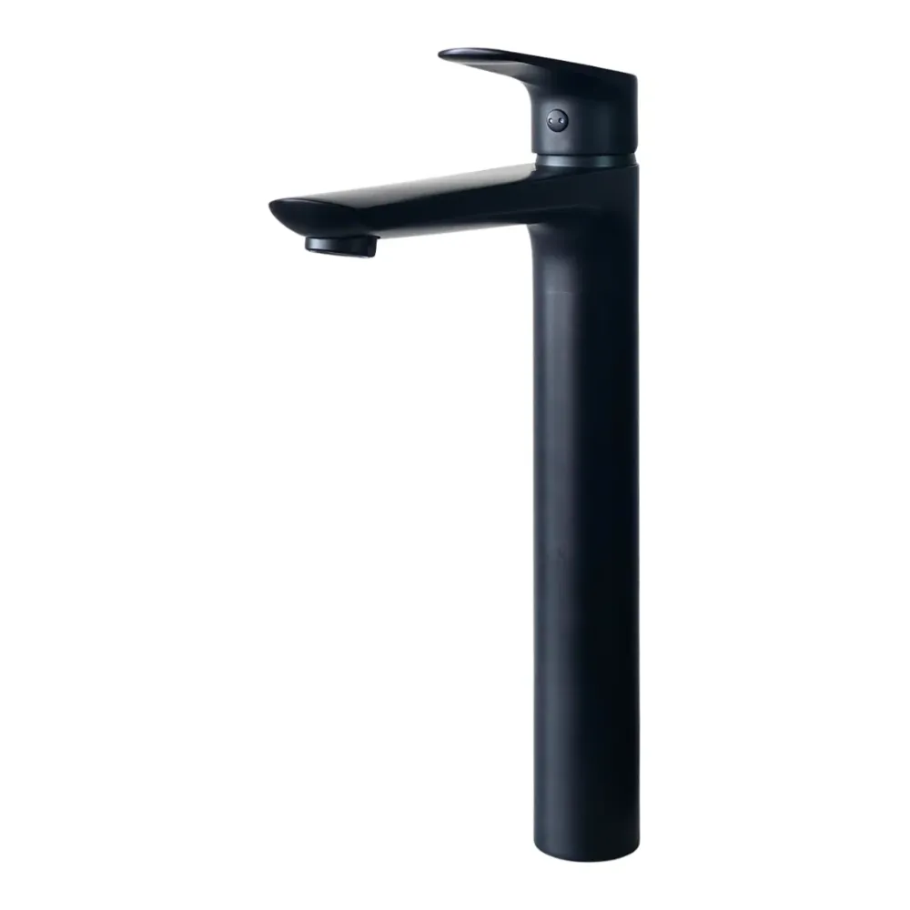 Grifo monomando alto para lavamanos Black en latón negro – Doble temperatura BM