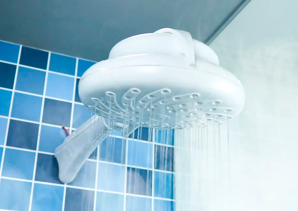 Ducha electrica maxi zent con selector de 110v + niple forte marca Boccherini