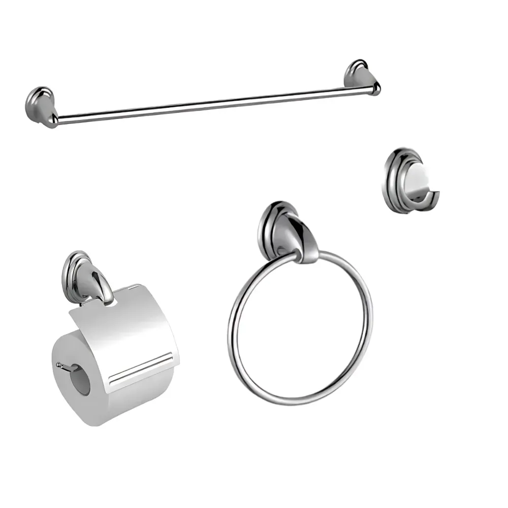 JUEGO ACCESORIOS PARA BAÑO 5 PIEZAS ZINC BOCCHERINI