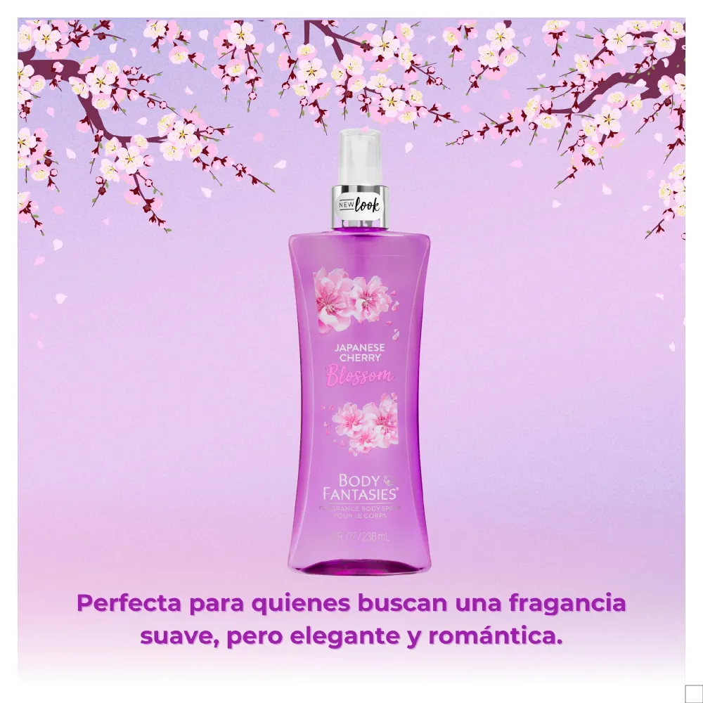 Body Fantasies, Japanese Cherry Blossom Fragancia Corporal en Spray , 236 ml