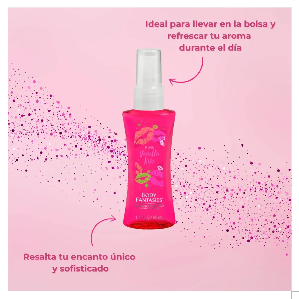 Body Fantasies Pink Vanilla Kiss Fragancia Corporal , 50 ml