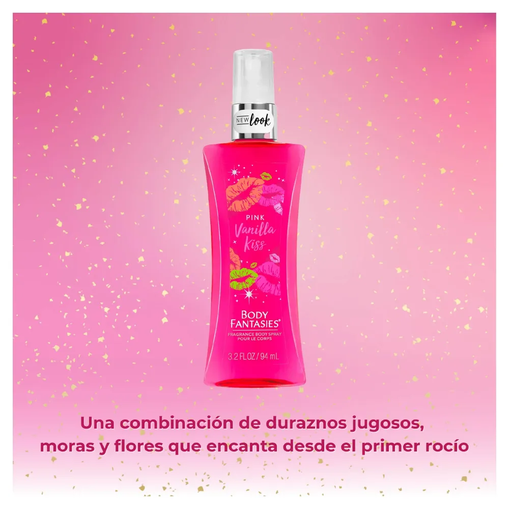 Body Fantasies, Pink Vanilla Kiss Fragancia Corporal en Spray - 94ml