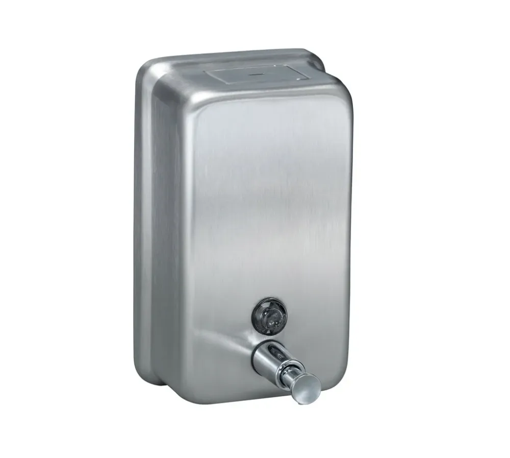 Dispensador de Jabón Liquido Pared 40 oz Vertical Acero Inoxidable - Bradley