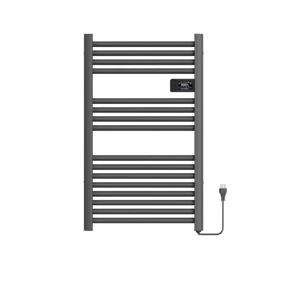 Calefactor Secador de Toallas Eléctrico para Baño NO PROGRAMABLE 500 w Mural 88x54 cm Vesubio Gris Grafito
