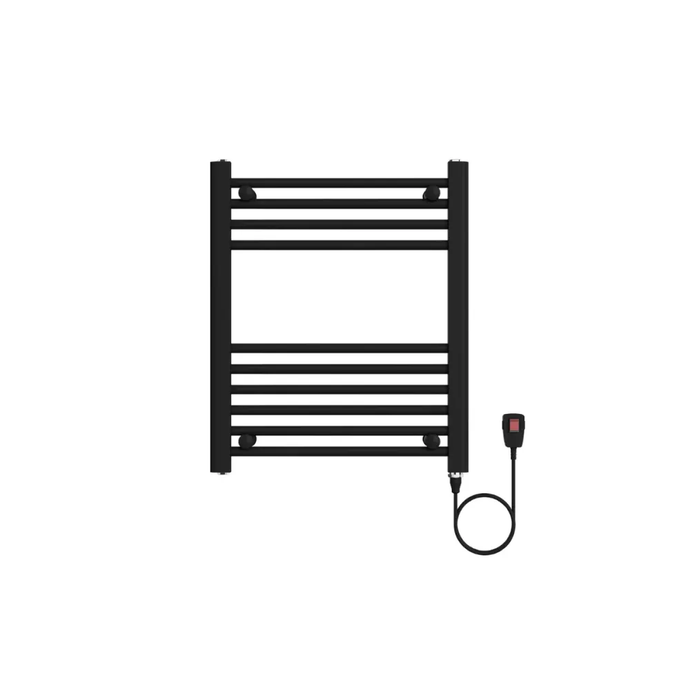 Calefactor Secador de Toallas Eléctrico para Baño 200W Mural 60x50 cm Lipari Negro