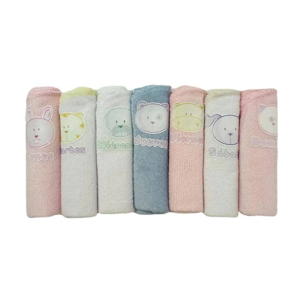 Set Toalla Facial Estam X7 Carrusel Nino