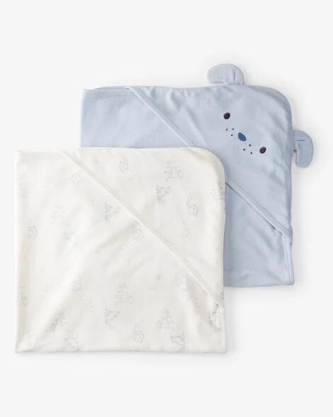 CARTERS BEBE NIÑO TOALLA BLUE PK 2
