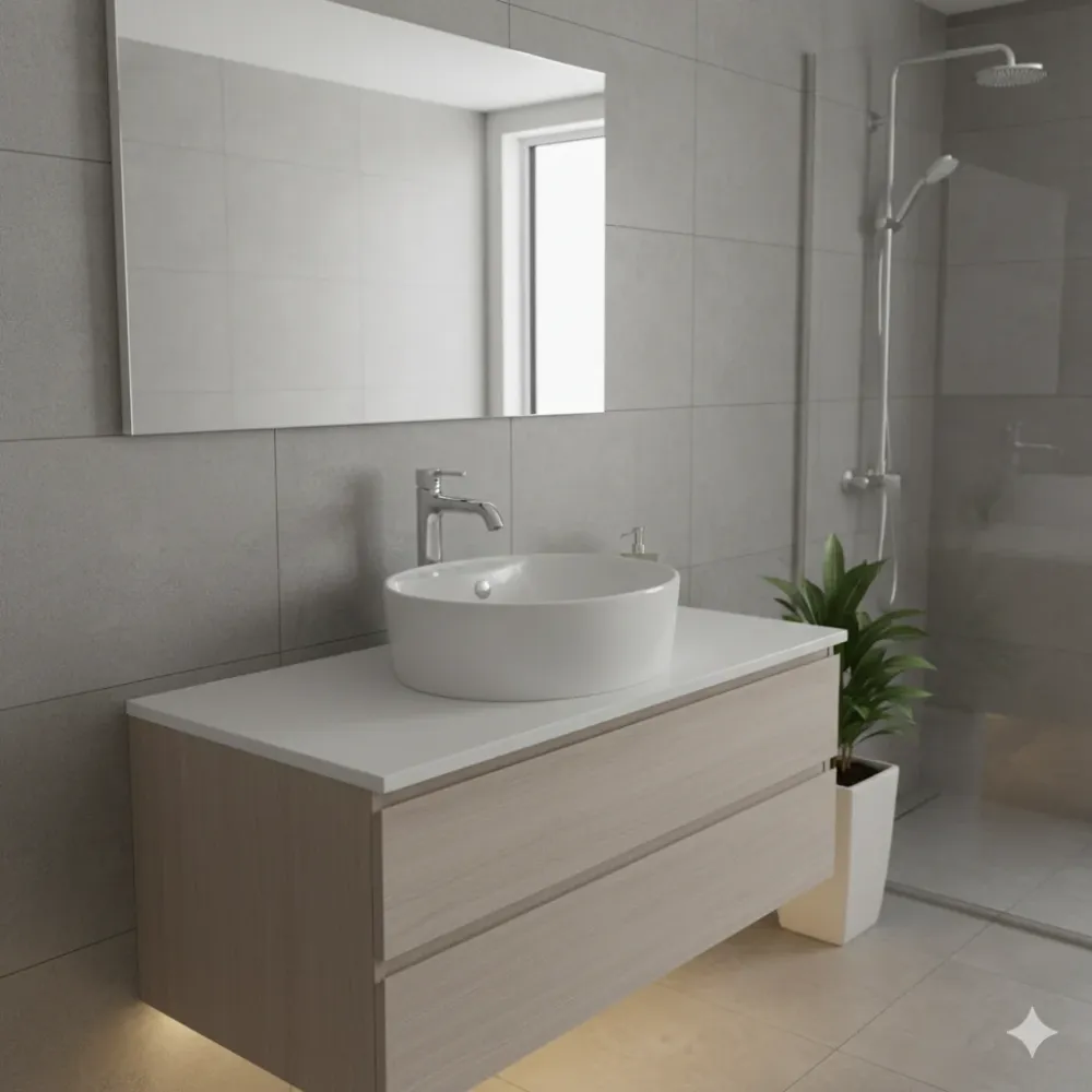 LAVABO CASTEL ARAL 0.46X0.46 BLANCO