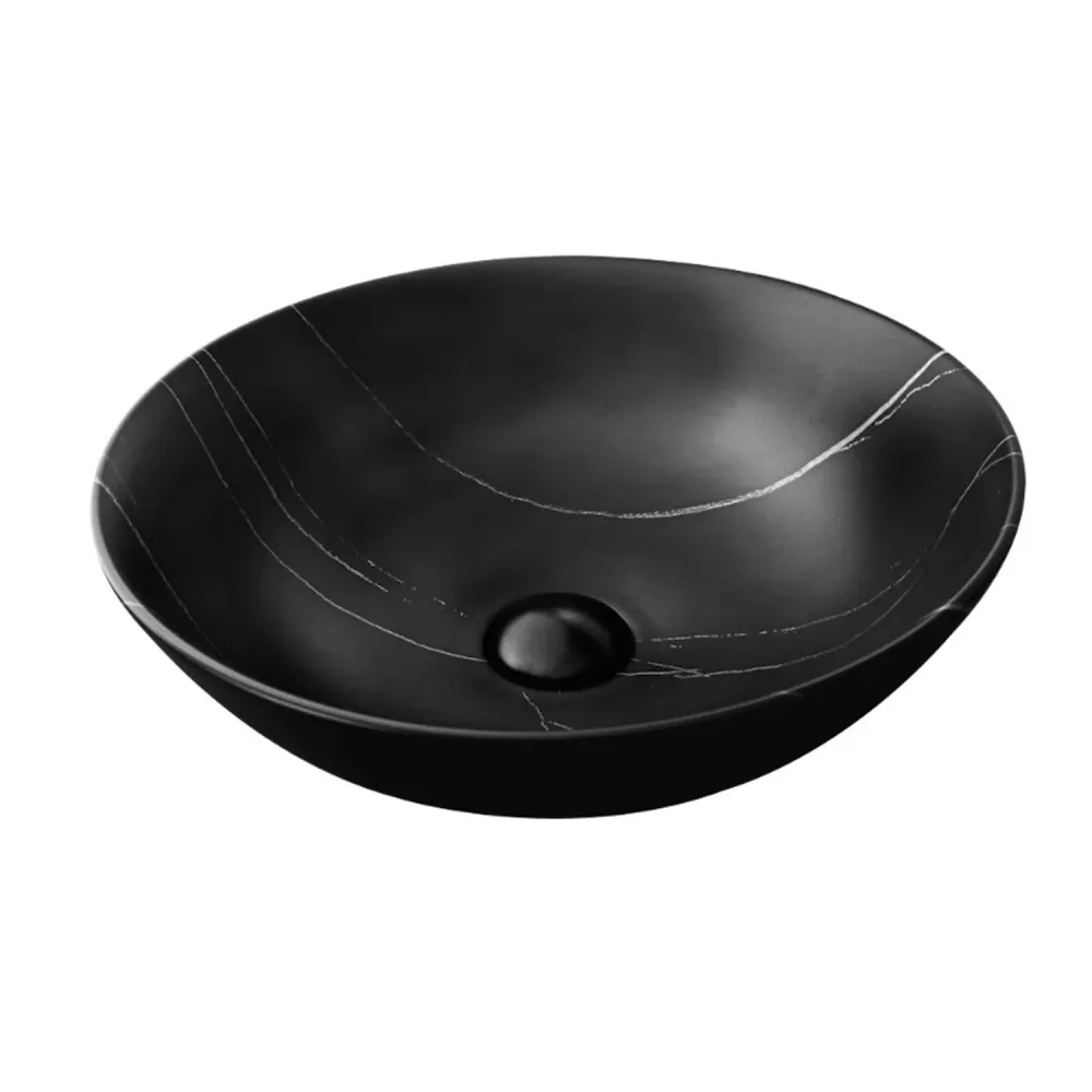 LAVABO OBI BLACK REDONDO CASTEL