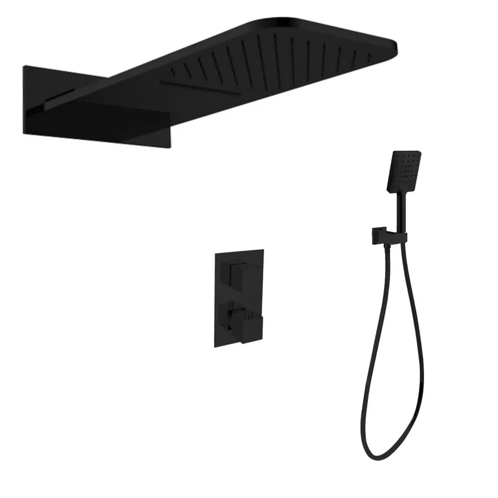 REGADERA TERMOSTATICA LONDON BLACK 53.8001N INCLUYE:MONOMANDO,REGADERA Y REGADERA DE TELEFONO CASTEL