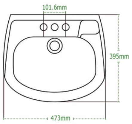LAVABO CATO JAZMIN AZUL HOLANDA (Calidad única)*