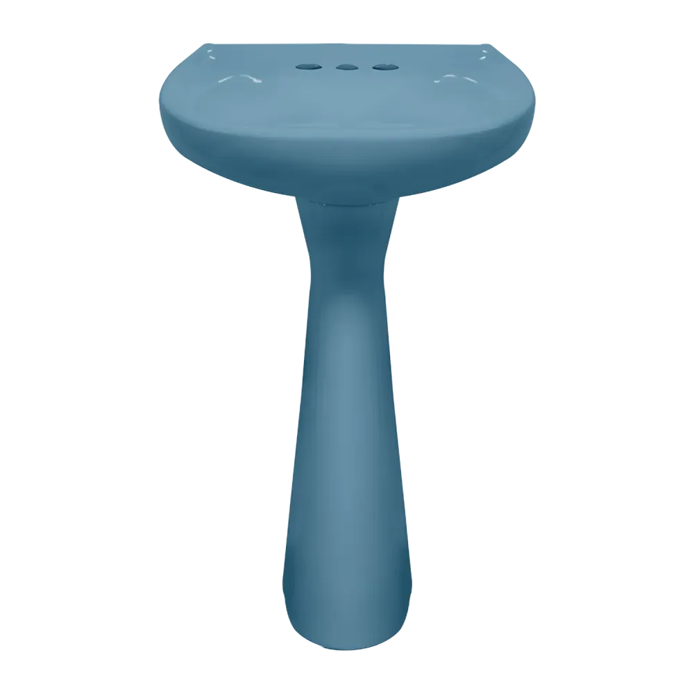 LAVABO Y PEDESTAL CATO JAZMIN AZUL HOLANDA (Calidad única)*