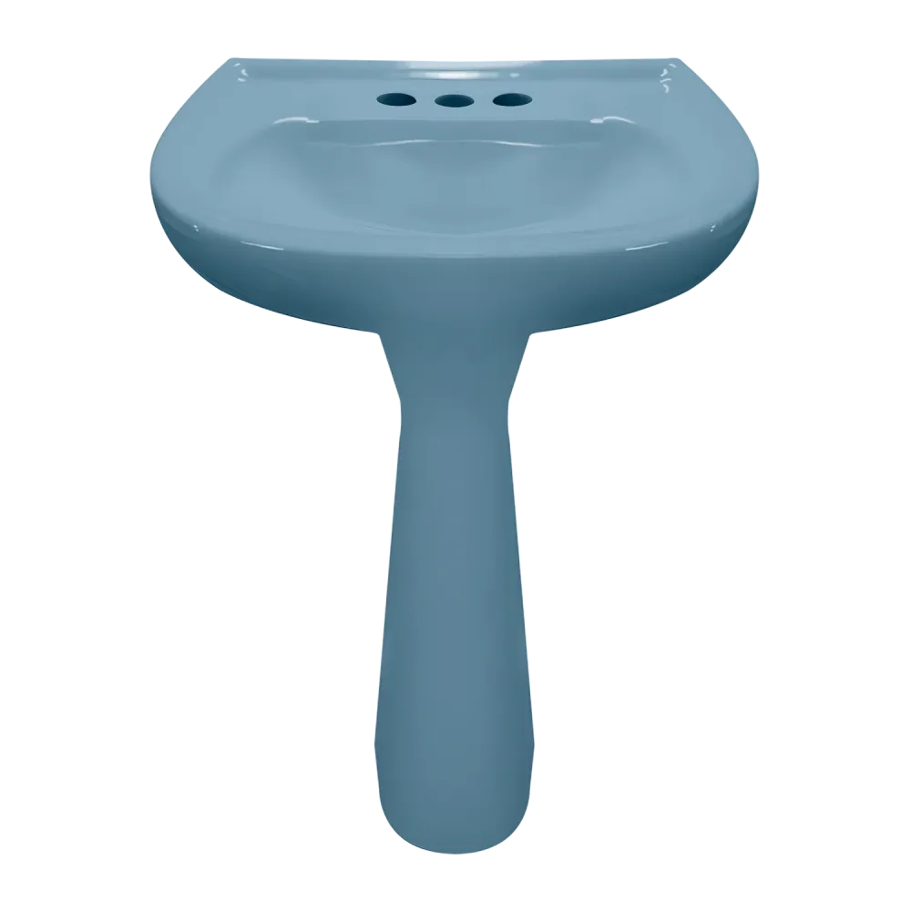 LAVABO Y PEDESTAL CATO JAZMIN AZUL HOLANDA (Calidad única)*