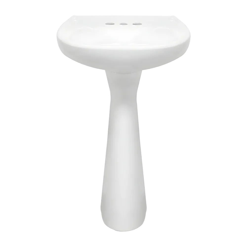 LAVABO Y PEDESTAL CATO JAZMIN BLANCO (Calidad única)*