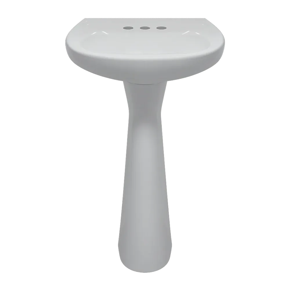 LAVABO Y PEDESTAL CATO JAZMIN GRIS PLATINO (Calidad única)*