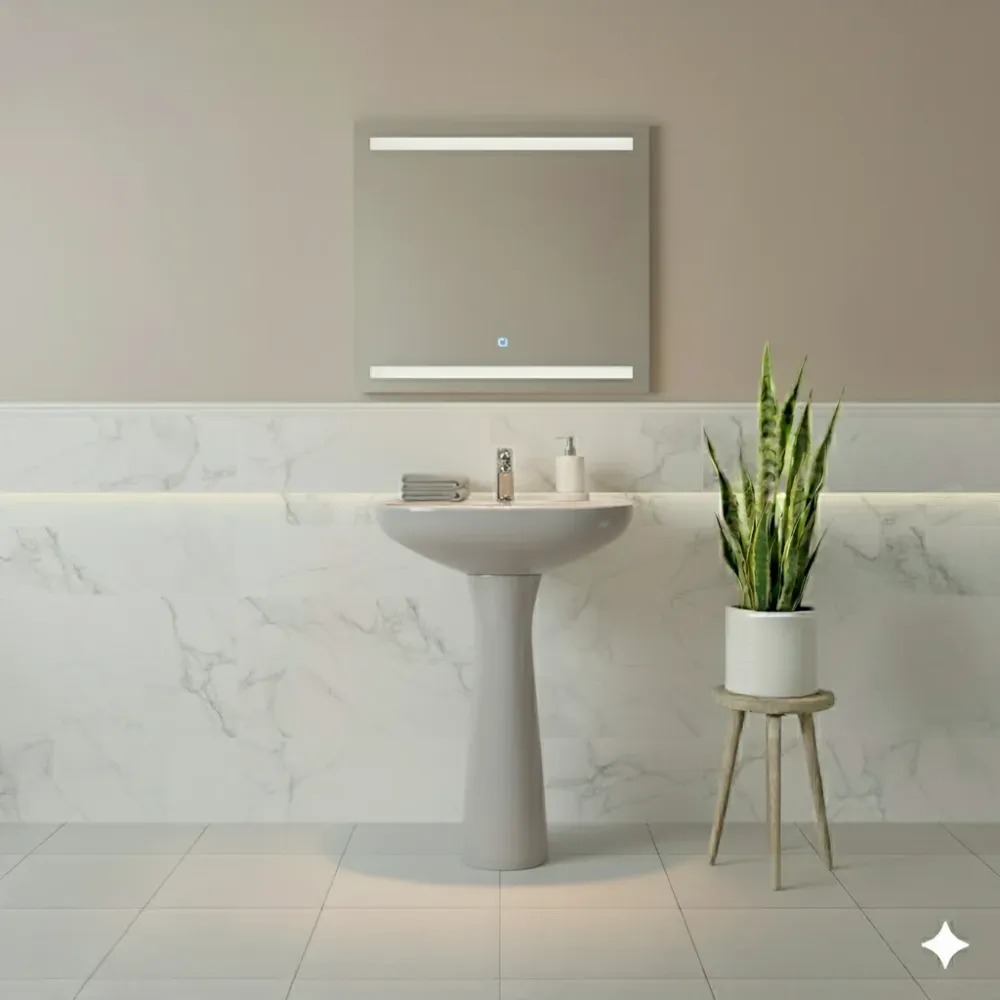 LAVABO Y PEDESTAL CATO JAZMIN GRIS PLATINO (Calidad única)*