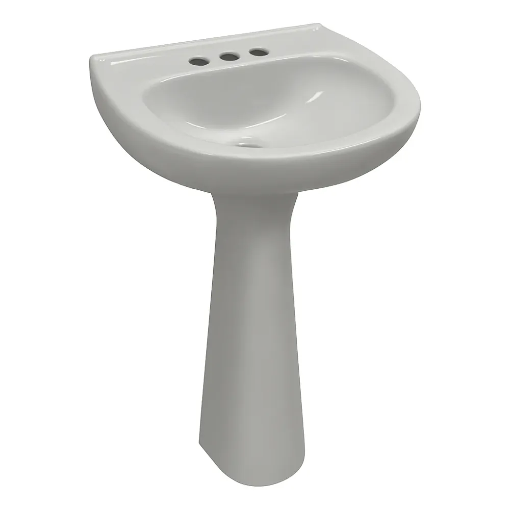 LAVABO Y PEDESTAL CATO JAZMIN GRIS PLATINO (Calidad única)*