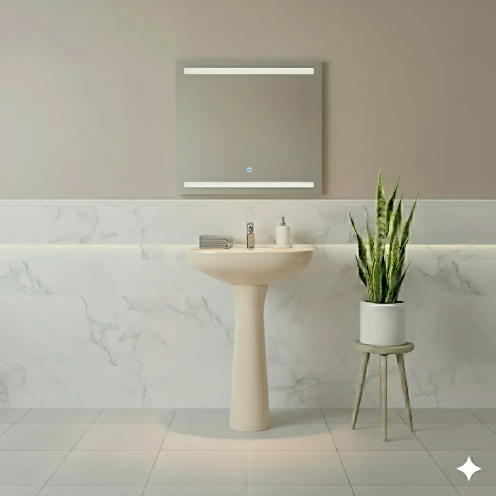 LAVABO Y PEDESTAL CATO JAZMIN MARFIL (Calidad única)*