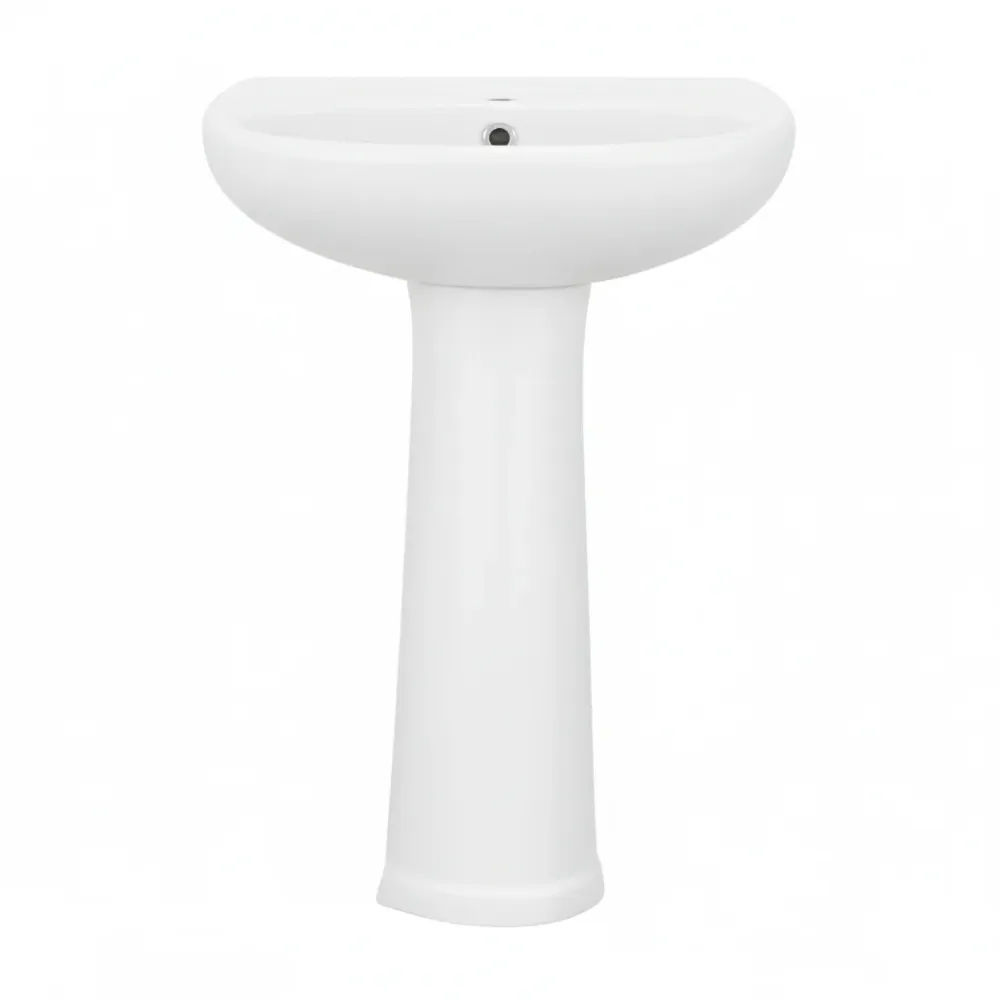 FUENTE Y PEDESTAL CERAMOSA CLASSIC BLANCO (Calidad única)*