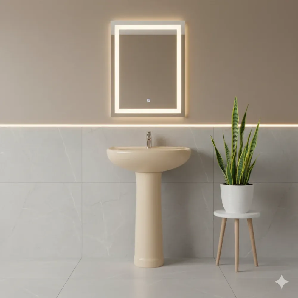 FUENTE Y PEDESTAL CERAMOSA CLASSIC MARFIL (Calidad única)*