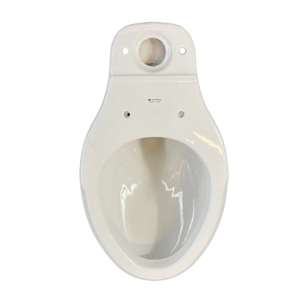 TAZA DE BAÑO ROMANO ALARGADA BLANCA CERAMOSA