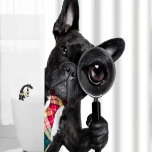 Cortina Baño Esta Digital Perro Chantilly