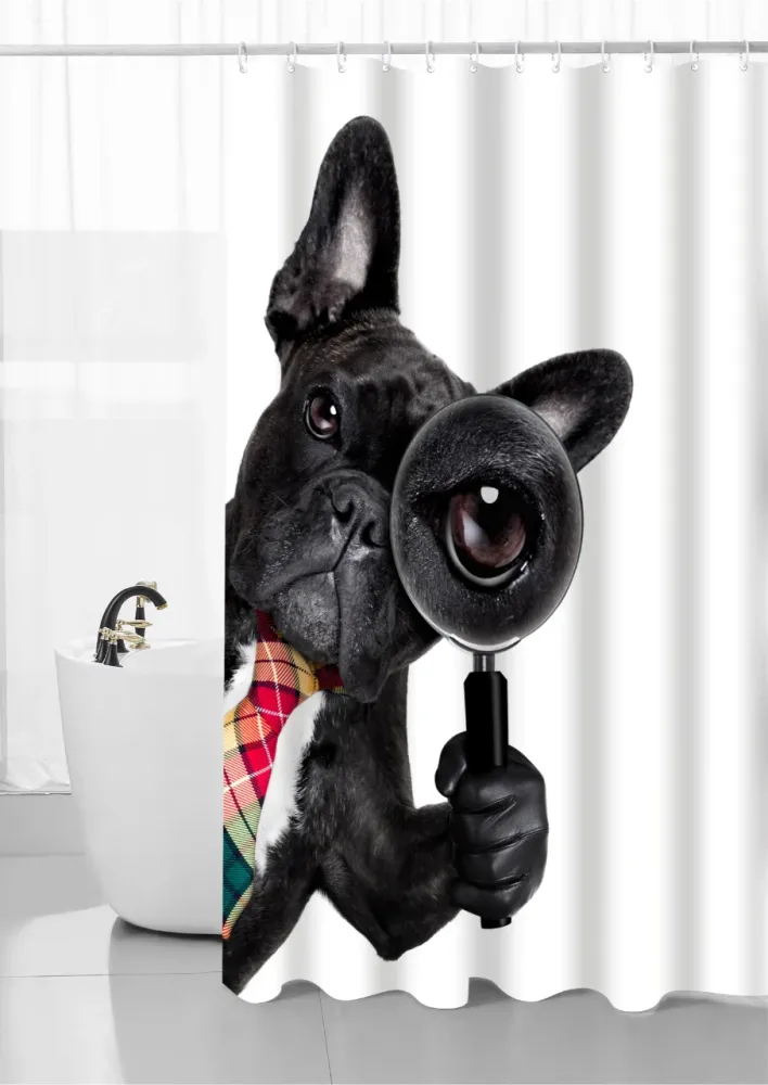 Cortina Baño Esta Digital Perro Chantilly