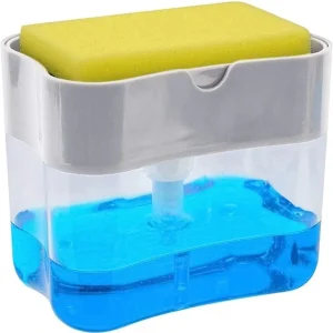 Dispensador de jabón 2 en 1 para cocina con esponja CHIC-FANTASY
