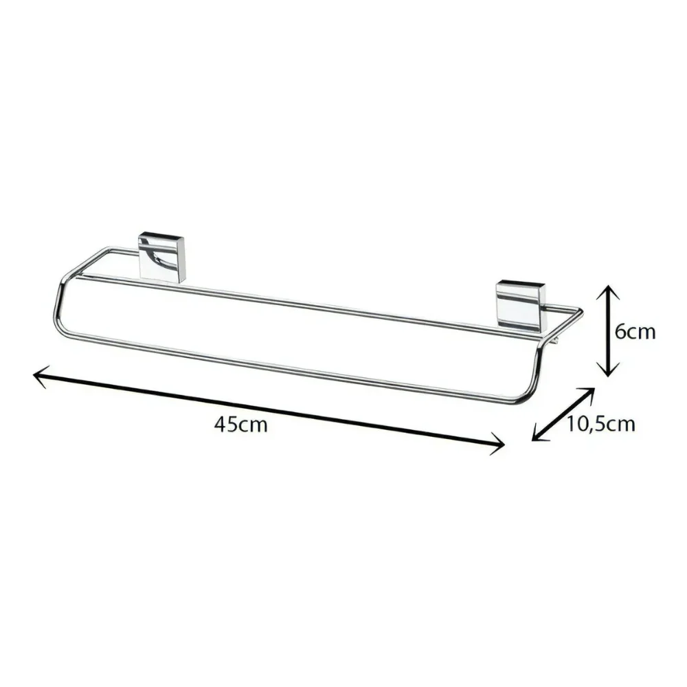 Toaller doble Inox - 45x10x6 cm. Classic Home